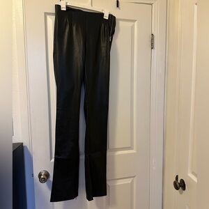 Black pleather Zara pants